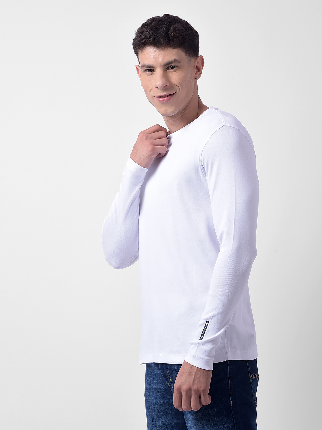 Numero Uno Men White Crew Neck Slim Fit T-Shirt